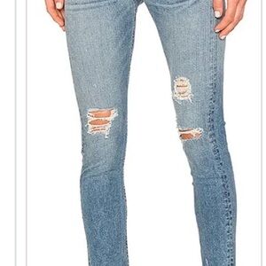 Women's Distressed Blue Jeans